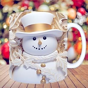 Handmade Snowman Coffee Mugs